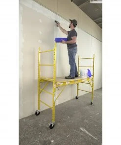 Discount 🔥 Werner Scaffolding 5.56-ft x 2.5-ft Steel Adjustable Rolling Scaffold 1000-lb Capacity ⭐ -Craftsman Sales Shop 17482154