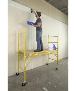 Discount 🔥 Werner Scaffolding 5.56-ft x 2.5-ft Steel Adjustable Rolling Scaffold 1000-lb Capacity ⭐ -Craftsman Sales Shop 17482157