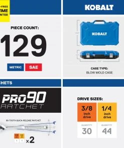 Best reviews of π₯° Kobalt Mechanics Tool Sets 129-Piece Standard (SAE) and Metric Combination Polished Chrome Mechanics Tool Set (1/4-in; 3/8-in) π 22 Best reviews of π₯° Kobalt Mechanics Tool Sets 129-Piece Standard (SAE) and Metric Combination Polished Chrome Mechanics Tool Set (1/4-in; 3/8-in) π -Craftsman Sales Shop 17783413 scaled