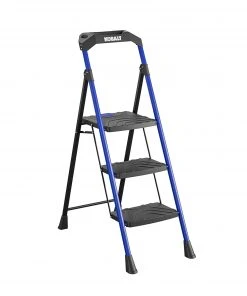 Deals 🧨 Kobalt Step Stools 3-Step 300-lb Capacity Black Steel Foldable Step Stool 🔔 -Craftsman Sales Shop 17787986