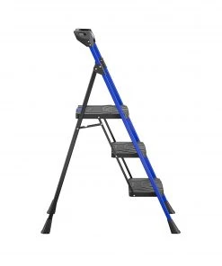 Deals 🧨 Kobalt Step Stools 3-Step 300-lb Capacity Black Steel Foldable Step Stool 🔔 -Craftsman Sales Shop 17787989