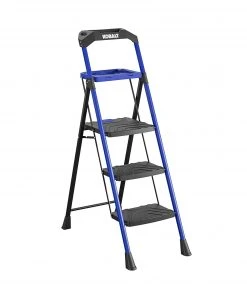 Best deal 🎁 Kobalt Step Stools 3-Step 300-lb Capacity Black Steel Foldable Step Stool 😀 -Craftsman Sales Shop 17788338