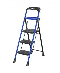 Best deal 🎁 Kobalt Step Stools 3-Step 300-lb Capacity Black Steel Foldable Step Stool 😀 -Craftsman Sales Shop 17788340