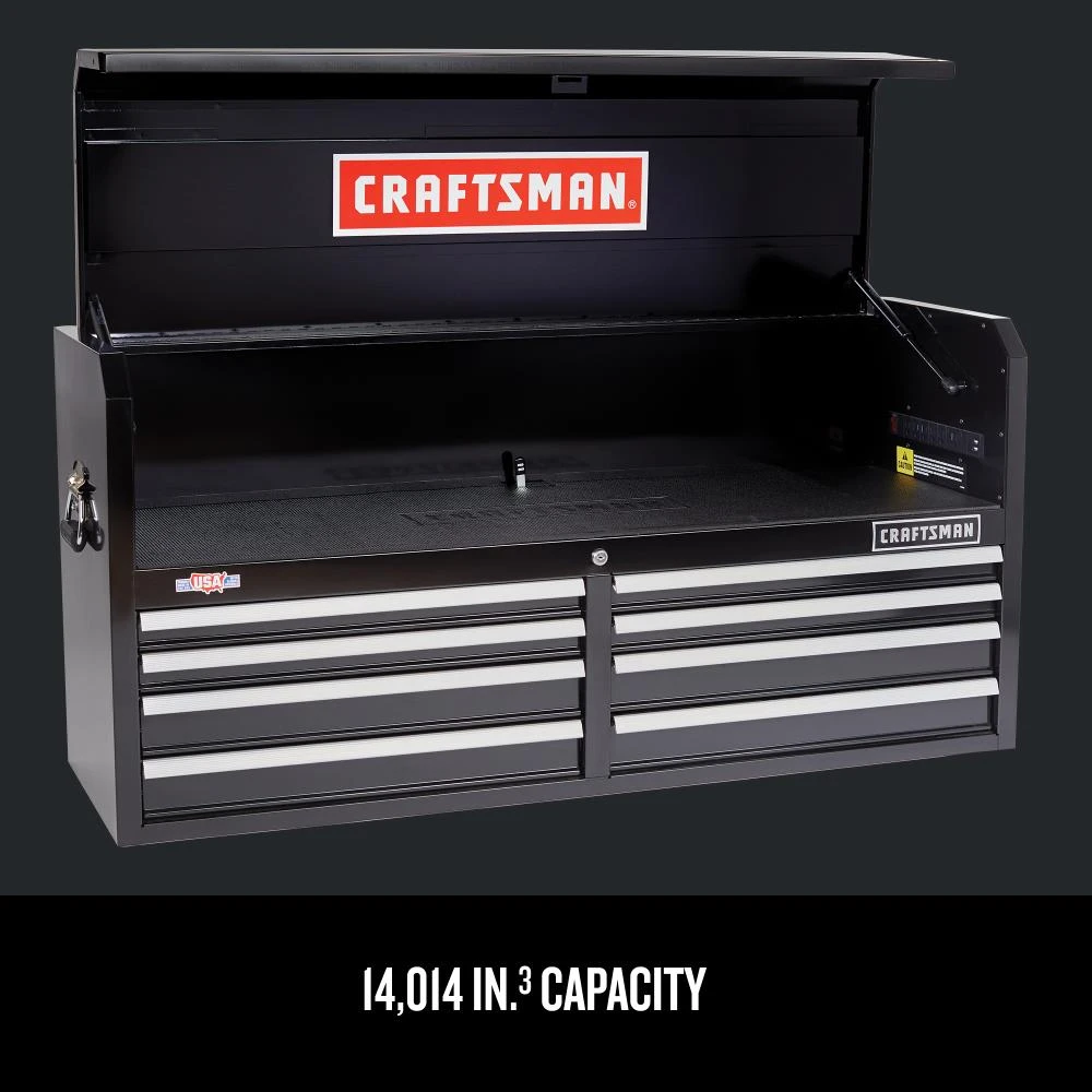 Cheap 💯 CRAFTSMAN Top Tool Chests 2000 Series 51.5-in W x 24.5-in H 8-Drawer Steel Tool Chest (Black) ⌛ 2 Cheap 💯 CRAFTSMAN Top Tool Chests 2000 Series 51.5-in W x 24.5-in H 8-Drawer Steel Tool Chest (Black) ⌛ - Image 2