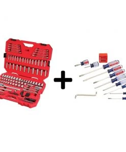 Cheapest π CRAFTSMAN Mechanics Tool Sets 135-Piece Standard (SAE) and Metric Combination Polished Chrome Mechanics Tool Set (1/4-in; 3/8-in) β