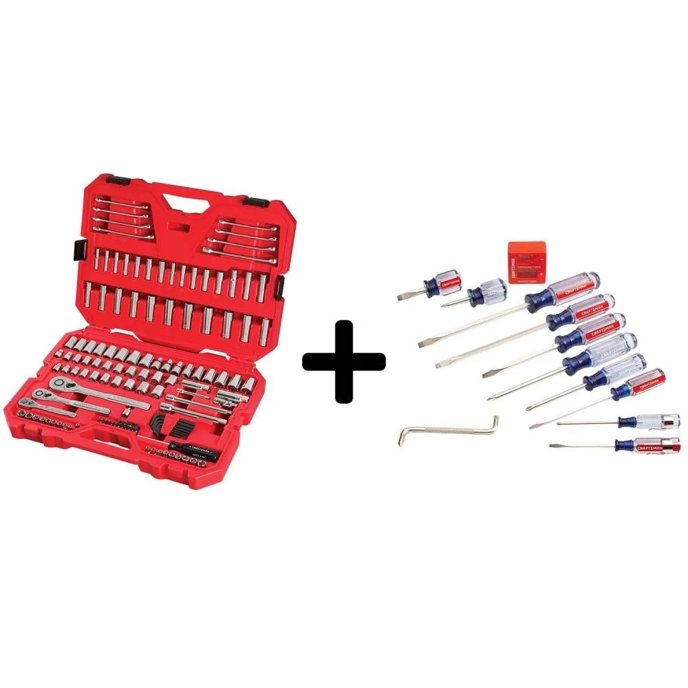 Cheapest π CRAFTSMAN Mechanics Tool Sets 135-Piece Standard (SAE) and Metric Combination Polished Chrome Mechanics Tool Set (1/4-in; 3/8-in) β 1 Cheapest π CRAFTSMAN Mechanics Tool Sets 135-Piece Standard (SAE) and Metric Combination Polished Chrome Mechanics Tool Set (1/4-in; 3/8-in) β