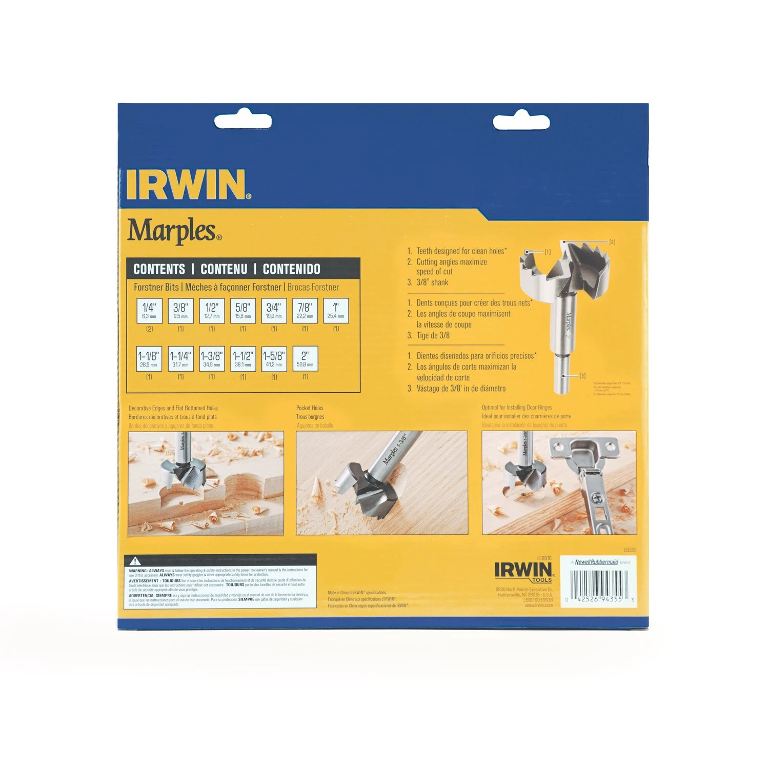 Best reviews of 𧨠IRWIN Woodboring Drill Bits Marples 14-Piece 3/8-in Woodboring Forstner Drill Bit Set ⨠12 Best reviews of 𧨠IRWIN Woodboring Drill Bits Marples 14-Piece 3/8-in Woodboring Forstner Drill Bit Set ⨠- Image 12