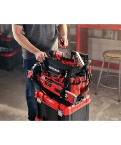 Flash Sale ⌛ CRAFTSMAN Tool Bags VERSASTACK Red/Black Polyester 17-in Zippered Tool Bag ⭐ -Craftsman Sales Shop 40678589