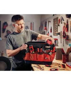 Flash Sale ⌛ CRAFTSMAN Tool Bags VERSASTACK Red/Black Polyester 17-in Zippered Tool Bag ⭐ -Craftsman Sales Shop 40680643