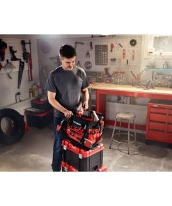 Flash Sale ⌛ CRAFTSMAN Tool Bags VERSASTACK Red/Black Polyester 17-in Zippered Tool Bag ⭐ -Craftsman Sales Shop 40680648