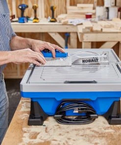 Cheapest 🥰 Kobalt Tile Saws 7-in 6-Amp Wet Tabletop Sliding Table Tile Saw ✨ -Craftsman Sales Shop 41438108