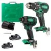 Best deal 🎁 Metabo HPT Power Tool Combo Kits MultiVolt 2-Tool 18-Volt Brushless Power Tool Combo Kit with Hard Case (2-Batteries Included and Charger Included) 🔔