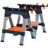 Coupon ✔️ Pony Saw Horses 2-Pack 27-in W x 34.6-in H Steel; Plastic Saw Horse (1200-lb Capacity) ❤️
