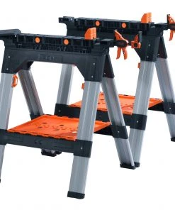 Craftsman Sales Shop 35 Coupon ✔️ Pony Saw Horses 2-Pack 27-in W x 34.6-in H Steel; Plastic Saw Horse (1200-lb Capacity) ❤️