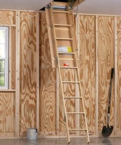 Discount 👍 Century Attic Ladders Elite 7.75-ft to 10.25-ft Type I Wood Attic Ladder 😉 -Craftsman Sales Shop 42096462