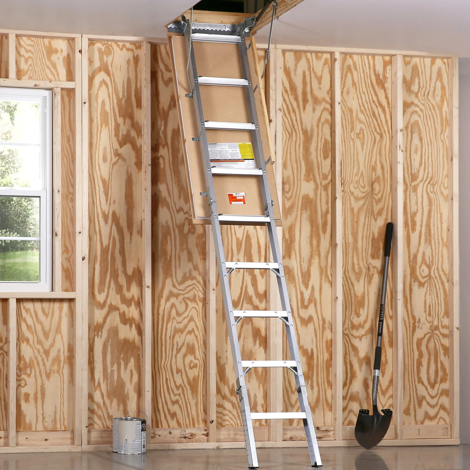 New ⭐ Century Attic Ladders Elite 7.67-ft to 10.25-ft Type IAA Aluminum Attic Ladder ⌛ 3 New ⭐ Century Attic Ladders Elite 7.67-ft to 10.25-ft Type IAA Aluminum Attic Ladder ⌛ - Image 3