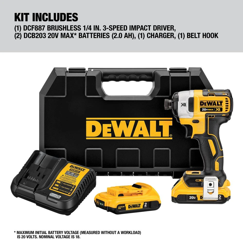 Flash Sale 𧨠DEWALT Impact Drivers XR 20-volt Max Variable Speed Brushless Cordless Impact Driver (2-Batteries Included) π 8 Flash Sale 𧨠DEWALT Impact Drivers XR 20-volt Max Variable Speed Brushless Cordless Impact Driver (2-Batteries Included) π - Image 8