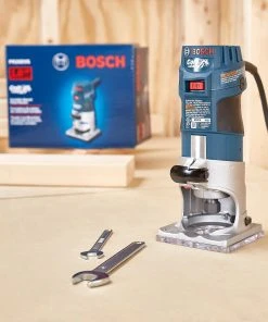 Outlet ⌛ Bosch Routers 1/4-in 1-HP Variable Speed Fixed Corded Router (Tool Only) 👏 -Craftsman Sales Shop 42291882