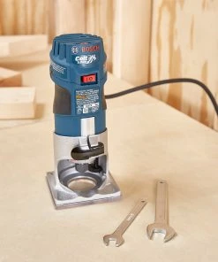 Outlet ⌛ Bosch Routers 1/4-in 1-HP Variable Speed Fixed Corded Router (Tool Only) 👏 -Craftsman Sales Shop 42291885