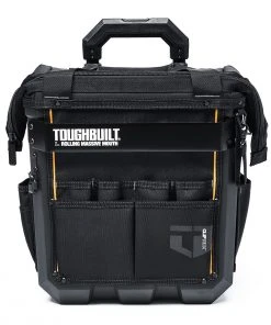 Best Pirce 🎁 TOUGHBUILT Tool Bags Massive Mouth Hard Bottom Large Black Polyester 14-in Zippered Rolling Tool Bag ❤️ -Craftsman Sales Shop 42348589