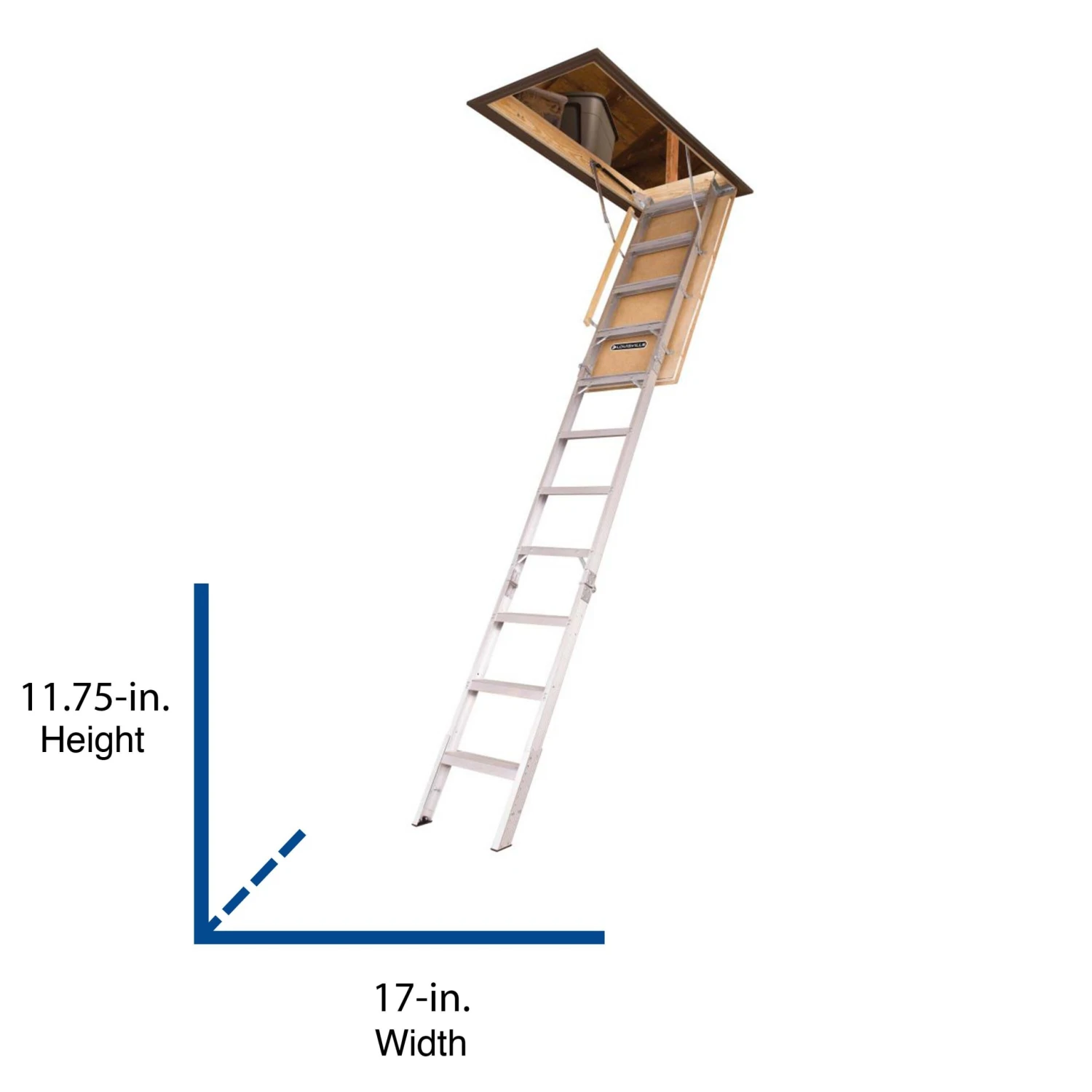 New ⭐ Century Attic Ladders Elite 7.67-ft to 10.25-ft Type IAA Aluminum Attic Ladder ⌛ 2 New ⭐ Century Attic Ladders Elite 7.67-ft to 10.25-ft Type IAA Aluminum Attic Ladder ⌛ - Image 2