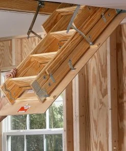 Discount 👍 Century Attic Ladders Elite 7.75-ft to 10.25-ft Type I Wood Attic Ladder 😉 -Craftsman Sales Shop 42503208