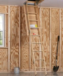 Discount 👍 Century Attic Ladders Elite 7.75-ft to 10.25-ft Type I Wood Attic Ladder 😉 -Craftsman Sales Shop 42503211