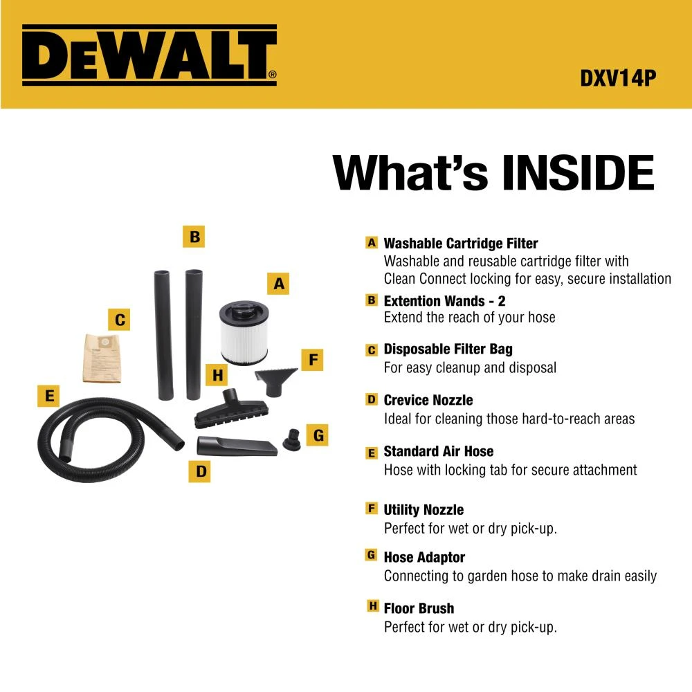 Deals β¨ DEWALT Shop Vacuums 14-Gallon Corded Portable Wet/Dry Shop Vacuum π 10 Deals β¨ DEWALT Shop Vacuums 14-Gallon Corded Portable Wet/Dry Shop Vacuum π - Image 10