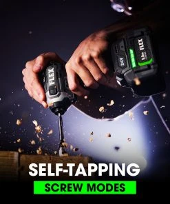 Hot Sale 🔥 FLEX Impact Drivers 24-volt 1/4-in Variable Speed Brushless Cordless Impact Driver (2-Batteries Included) 🎁 -Craftsman Sales Shop 43086390