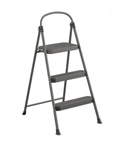 Coupon π Cosco Step Stools 3-Step 225-lb Capacity Gray Steel Foldable Step Stool β¨