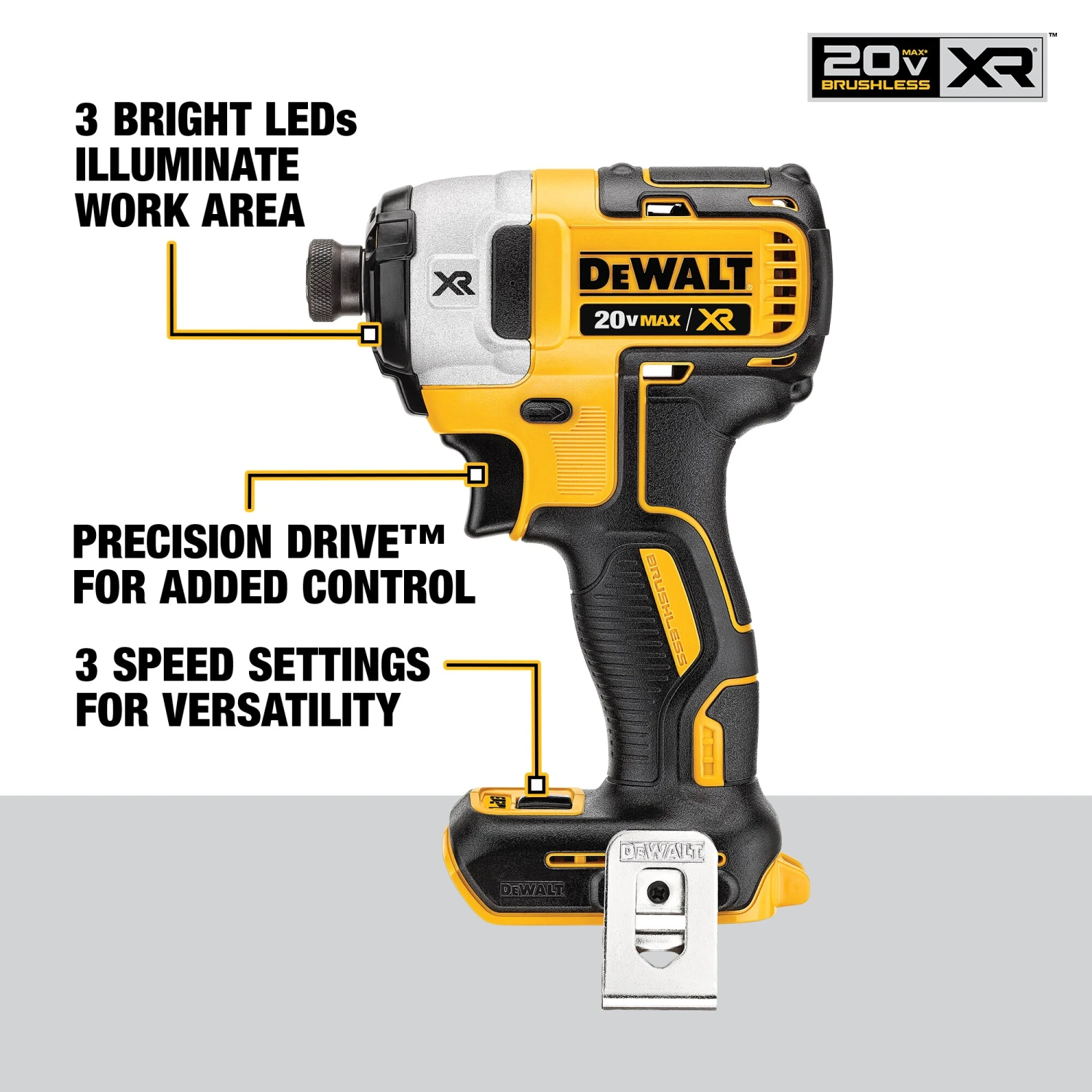 Hot Sale ❤️ DEWALT Impact Drivers Xr 20-volt Max 1/4-in Variable Speed Brushless Cordless Impact Driver (Tool Only) ✨ 3 Hot Sale ❤️ DEWALT Impact Drivers Xr 20-volt Max 1/4-in Variable Speed Brushless Cordless Impact Driver (Tool Only) ✨ - Image 3