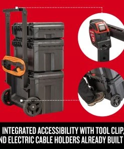 Deals 🎁 CRAFTSMAN Portable Tool Boxes TradeStack System Tower 22-in Black Plastic Wheels Lockable Tool Box 🧨 -Craftsman Sales Shop 43569047