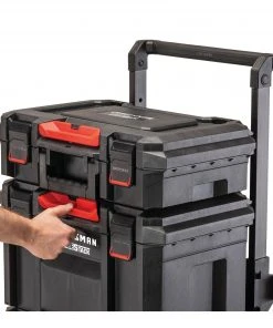 Deals 🎁 CRAFTSMAN Portable Tool Boxes TradeStack System Tower 22-in Black Plastic Wheels Lockable Tool Box 🧨 -Craftsman Sales Shop 43569048