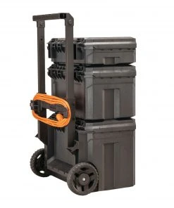 Deals 🎁 CRAFTSMAN Portable Tool Boxes TradeStack System Tower 22-in Black Plastic Wheels Lockable Tool Box 🧨 -Craftsman Sales Shop 43569051