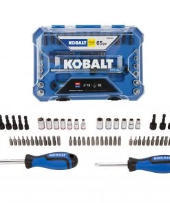 Promo π― Kobalt Mechanics Tool Sets 65-Piece Standard (SAE) and Metric Combination Polished Chrome Mechanics Tool Set β€οΈ