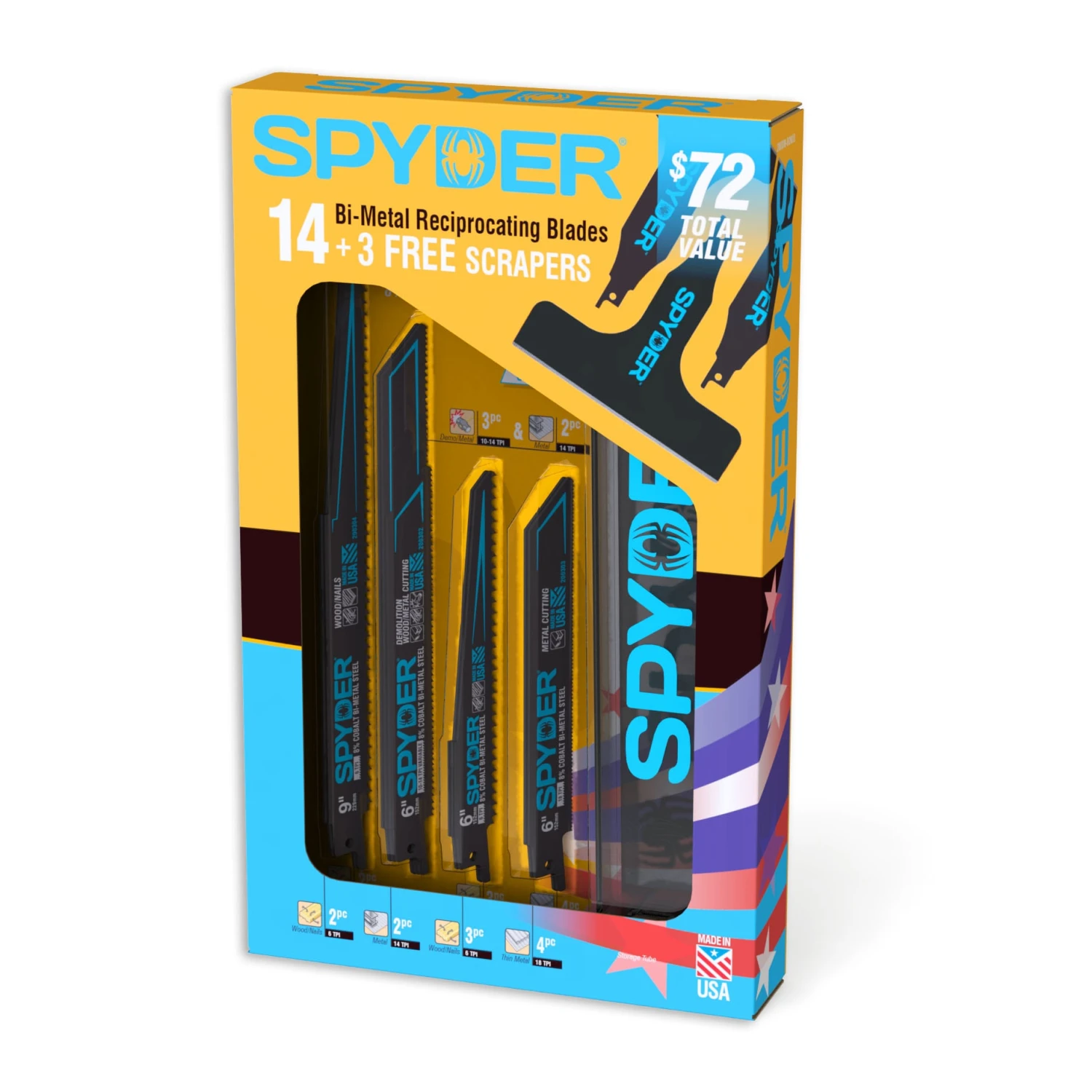 Best Pirce β Spyder Reciprocating Saw Blades Black Series 17-Pack Bi-metal Set Wood/Metal Cutting Reciprocating Saw Blade Set π 2 Best Pirce β Spyder Reciprocating Saw Blades Black Series 17-Pack Bi-metal Set Wood/Metal Cutting Reciprocating Saw Blade Set π - Image 2