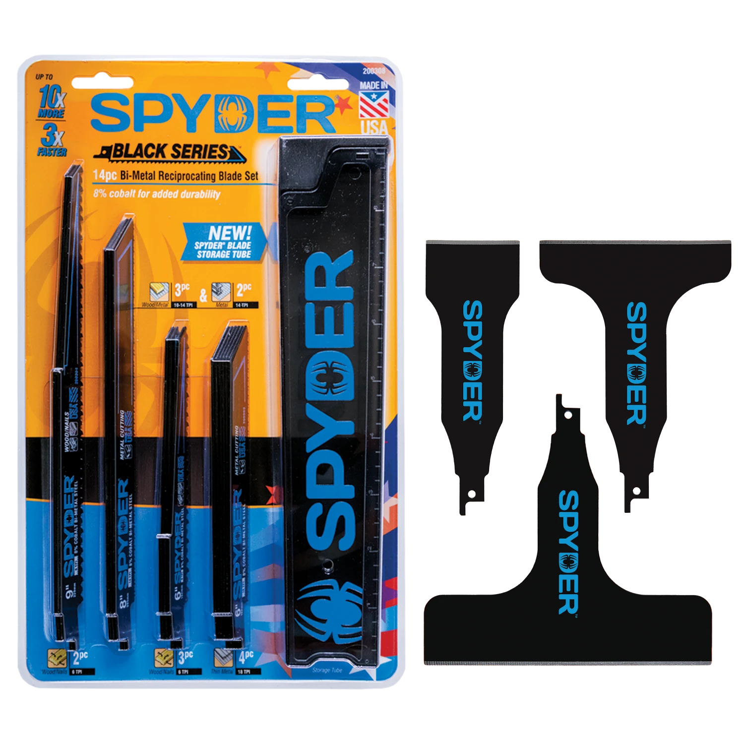 Best Pirce β Spyder Reciprocating Saw Blades Black Series 17-Pack Bi-metal Set Wood/Metal Cutting Reciprocating Saw Blade Set π 3 Best Pirce β Spyder Reciprocating Saw Blades Black Series 17-Pack Bi-metal Set Wood/Metal Cutting Reciprocating Saw Blade Set π - Image 3