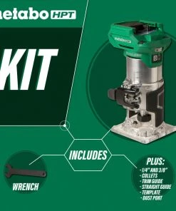 Coupon 🎉 Metabo HPT Routers MultiVolt 1/4-in-Amp Variable Speed Brushless Trim Cordless Router (Tool Only) ⌛ -Craftsman Sales Shop 44374758