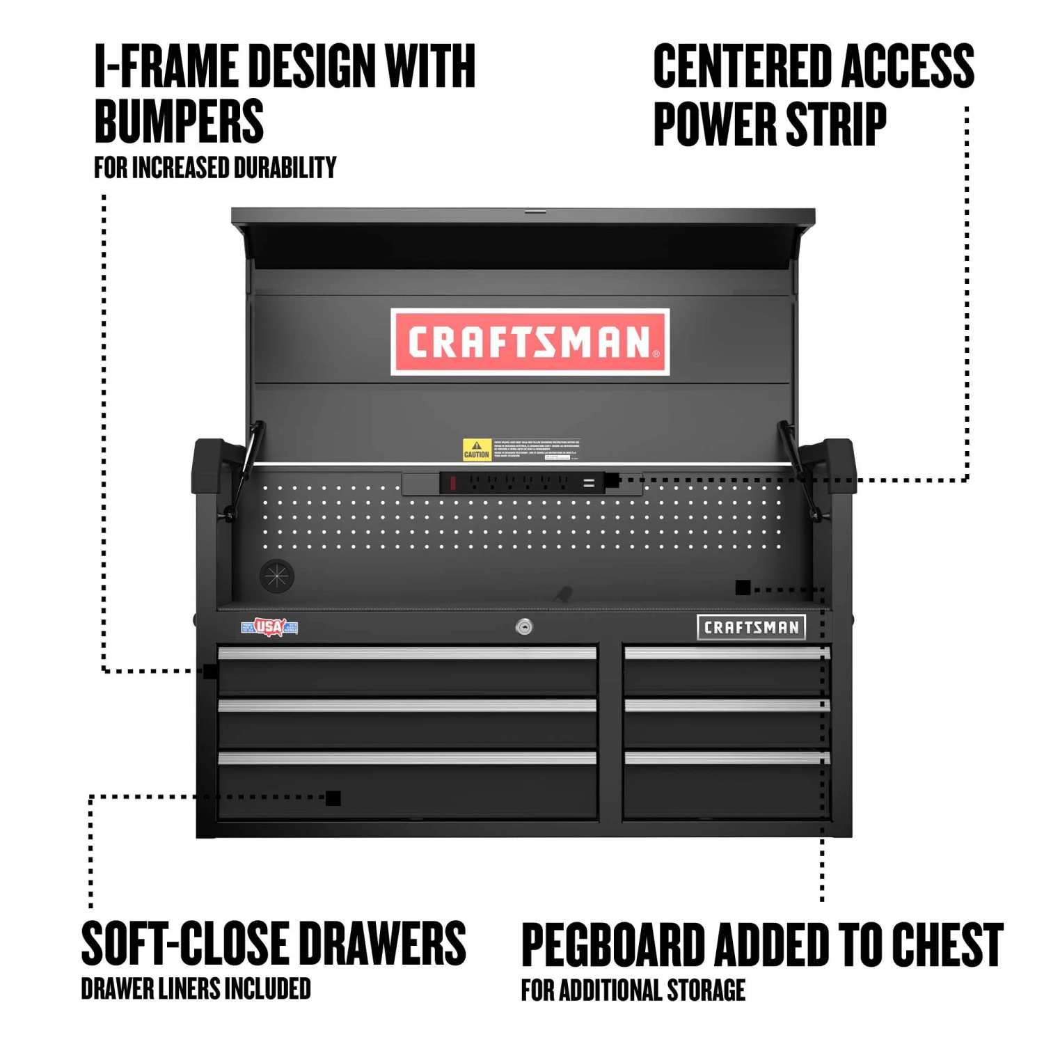 Coupon ⭐ CRAFTSMAN Top Tool Chests 2000 Series 40.5-in W x 24.7-in H 6-Drawer Steel Tool Chest (Black) ⌛ 2 Coupon ⭐ CRAFTSMAN Top Tool Chests 2000 Series 40.5-in W x 24.7-in H 6-Drawer Steel Tool Chest (Black) ⌛ - Image 2