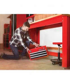 Flash Sale 😉 CRAFTSMAN Portable Tool Boxes Portable 20.5-in Ball-bearing 3-Drawer Red Steel Lockable Tool Box 👏 -Craftsman Sales Shop 44397008