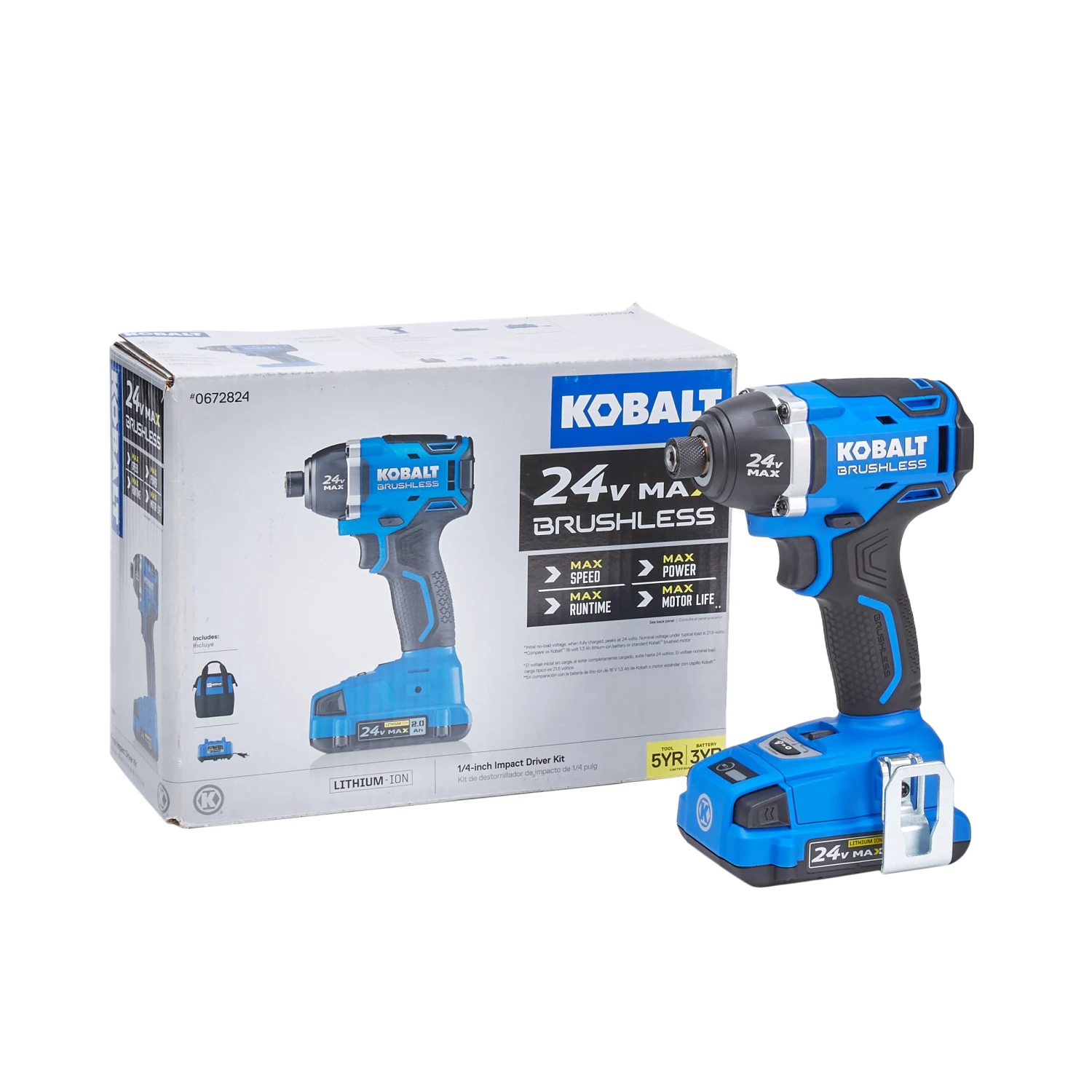Outlet 💯 Kobalt Impact Drivers 24-volt Max Variable Speed Brushless Cordless Impact Driver (1-Battery Included) ✔️ 7 Outlet 💯 Kobalt Impact Drivers 24-volt Max Variable Speed Brushless Cordless Impact Driver (1-Battery Included) ✔️ - Image 7