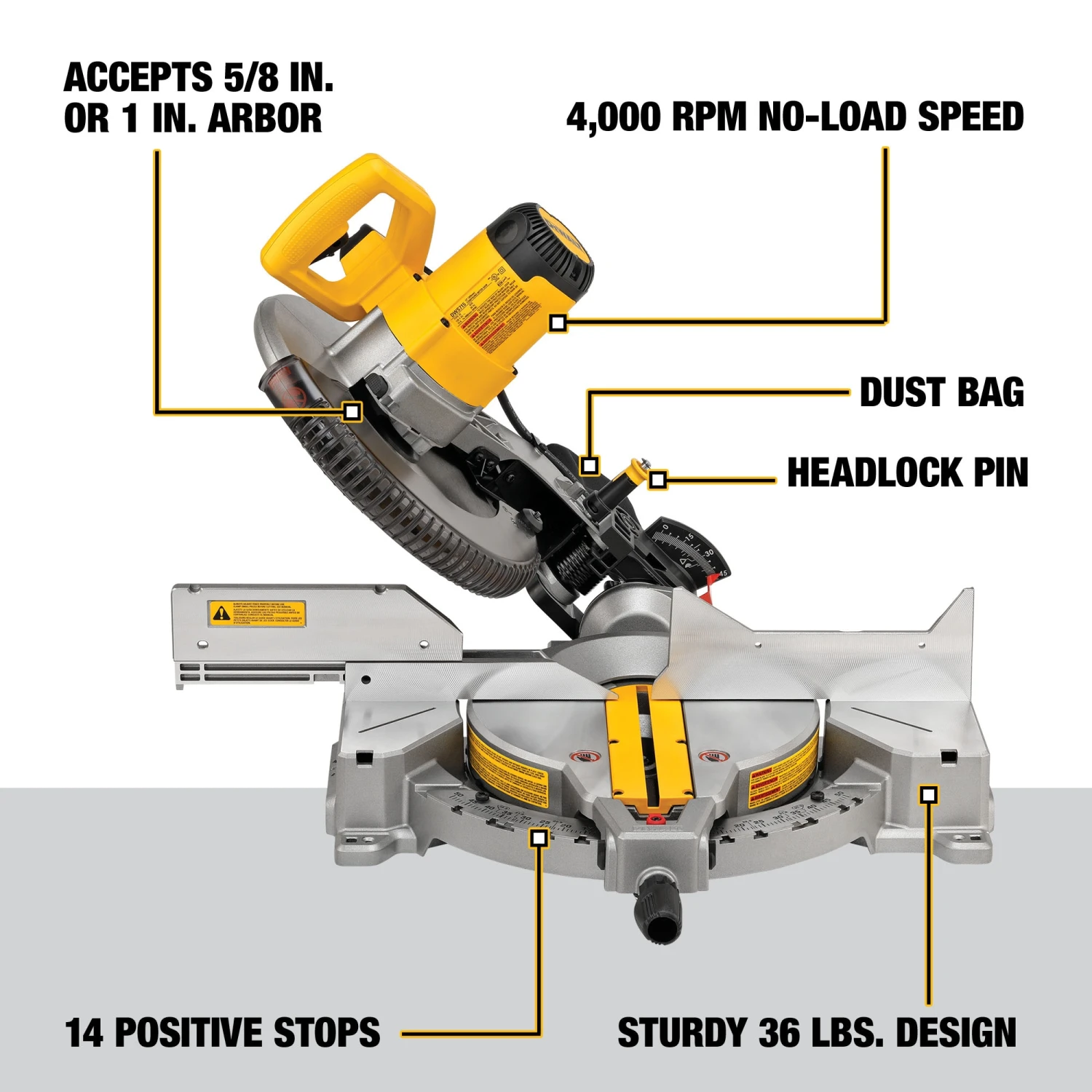 Wholesale π DEWALT Miter Saws 12-in 15 Amps Single Bevel Compound Corded Miter Saw β 15 Wholesale π DEWALT Miter Saws 12-in 15 Amps Single Bevel Compound Corded Miter Saw β - Image 15