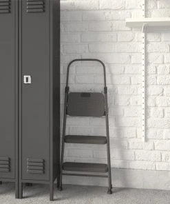 Coupon 🎁 Cosco Step Stools 3-Step 225-lb Capacity Gray Steel Foldable Step Stool ✨ -Craftsman Sales Shop 45419736