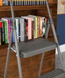 Coupon 🎁 Cosco Step Stools 3-Step 225-lb Capacity Gray Steel Foldable Step Stool ✨ -Craftsman Sales Shop 45419739
