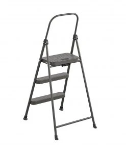 Coupon 🎁 Cosco Step Stools 3-Step 225-lb Capacity Gray Steel Foldable Step Stool ✨ -Craftsman Sales Shop 45419740