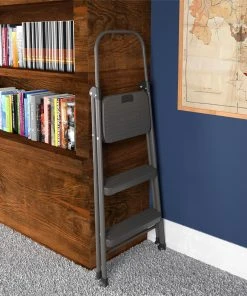 Coupon 🎁 Cosco Step Stools 3-Step 225-lb Capacity Gray Steel Foldable Step Stool ✨ -Craftsman Sales Shop 45419744