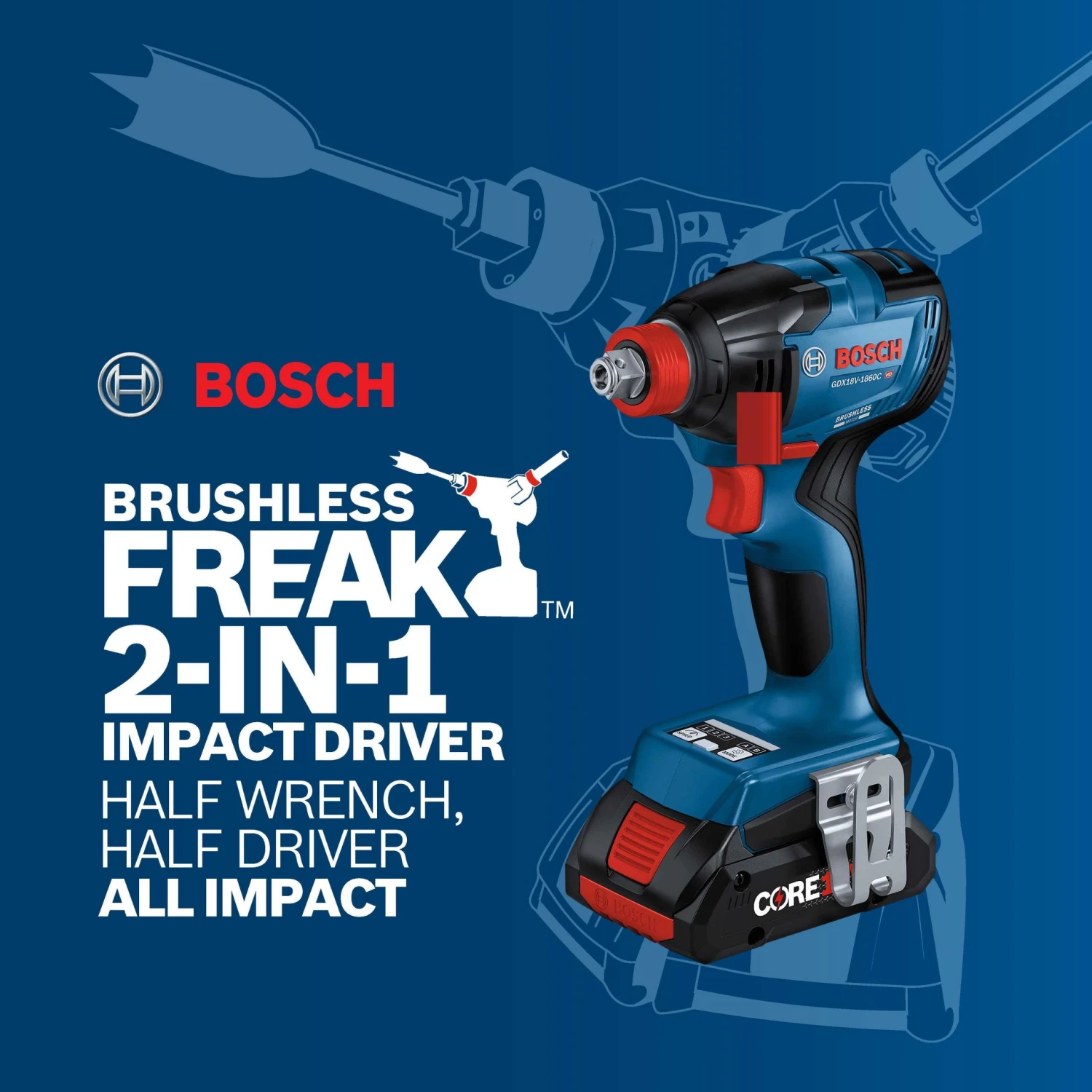 Brand new βοΈ Bosch Impact Drivers Freak 18-volt 1/4-in; 1/2-in Variable Speed Brushless Cordless Impact Driver (1-Battery Included) π 6 Brand new βοΈ Bosch Impact Drivers Freak 18-volt 1/4-in; 1/2-in Variable Speed Brushless Cordless Impact Driver (1-Battery Included) π - Image 6